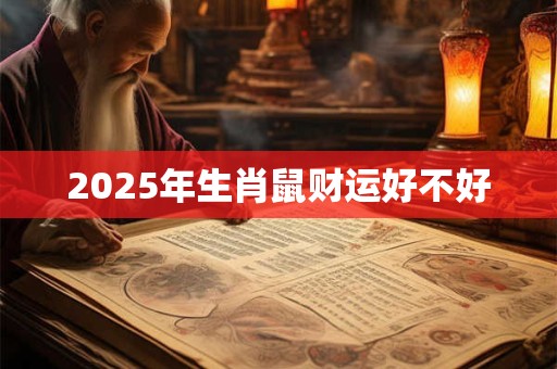 2025年生肖鼠财运好不好 2025年生肖鼠财运好不好