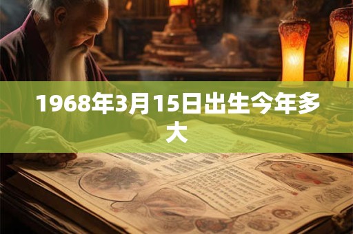 1968年3月15日出生今年多大