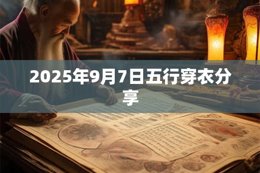 2025年9月7日五行穿衣分享 2025年9月7日五行穿衣分享