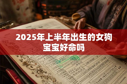 2025年上半年出生的女狗宝宝好命吗 2025年上半年出生的女狗宝宝好命吗