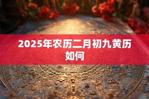 2025年农历二月初九黄历如何