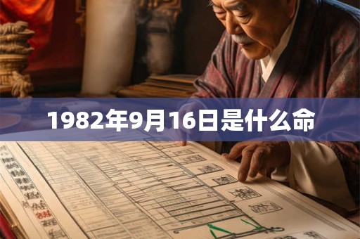 1982年9月16日是什么命 1982年9月16日是什么命