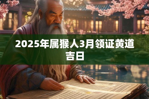 2025年属猴人3月领证黄道吉日 2025年属猴人3月领证黄道吉日