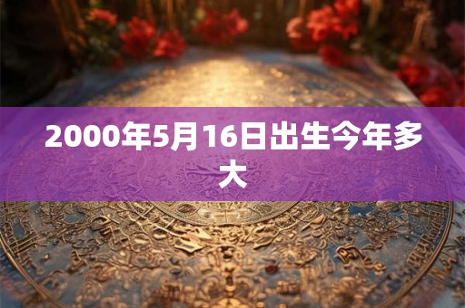 2000年5月16日出生今年多大
