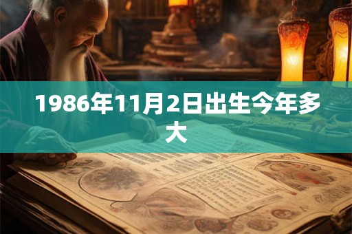 1986年11月2日出生今年多大