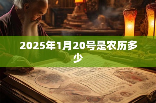 2025年1月20号是农历多少