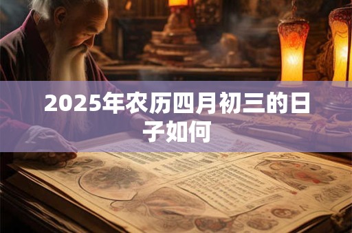 2025年农历四月初三的日子如何 2025年农历四月初三的日子如何