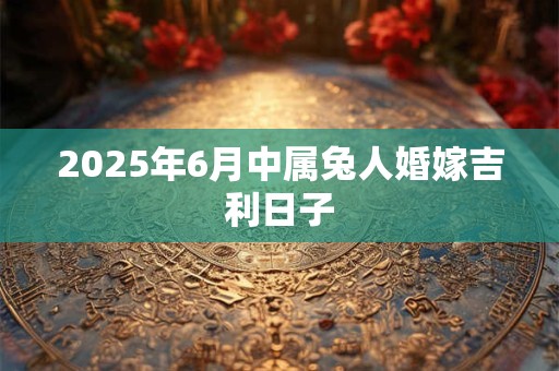 2025年6月中属兔人婚嫁吉利日子 2025年6月中属兔人婚嫁吉利日子