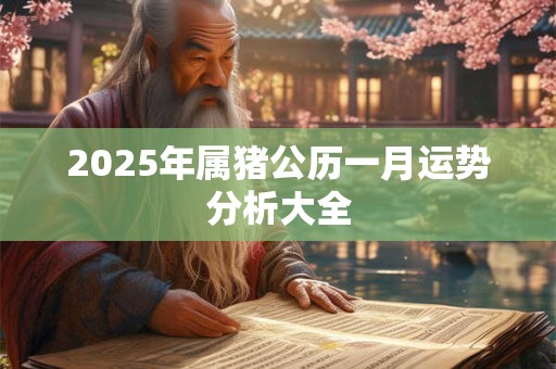 2025年属猪公历一月运势分析大全