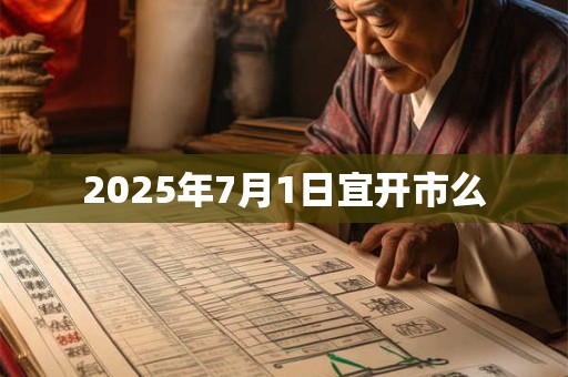 2025年7月1日宜开市么 2025年7月1日宜开市么