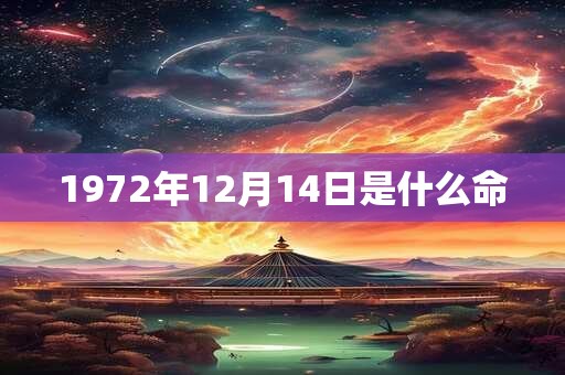 1972年12月14日是什么命 1972年12月14日是什么命