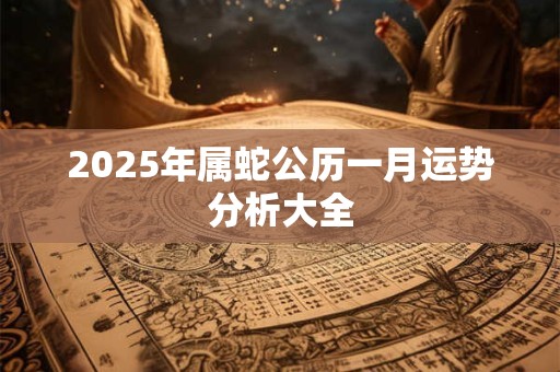 2025年属蛇公历一月运势分析大全