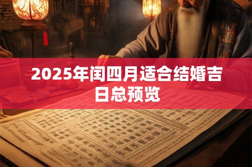 2025年闰四月适合结婚吉日总预览 2025年闰四月适合结婚吉日总预览
