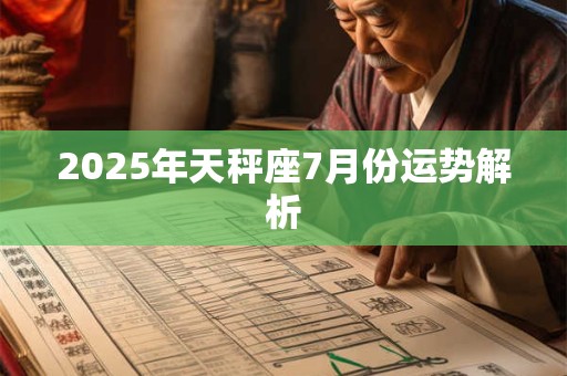 2025年天秤座7月份运势解析