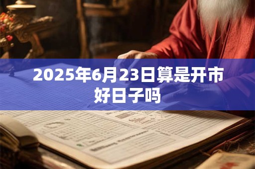 2025年6月23日算是开市好日子吗 2025年6月23日算是开市好日子吗