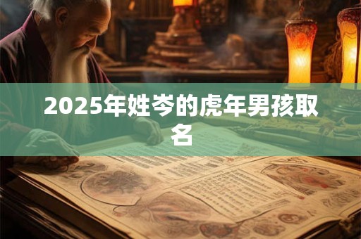 2026年姓岑的虎年男孩取名