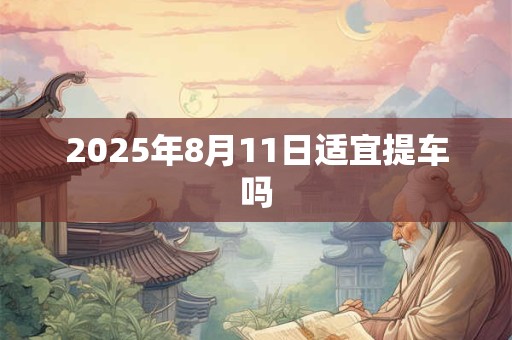 2025年8月11日适宜提车吗 2025年8月11日适宜提车吗