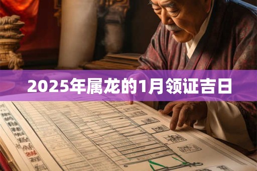 2025年属龙的1月领证吉日