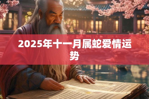 2025年十一月属蛇爱情运势 2025年十一月属蛇爱情运势