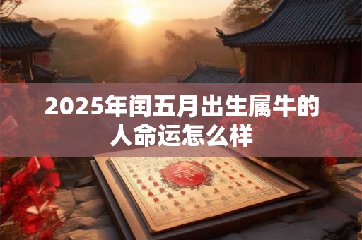 2025年闰五月出生属牛的人命运怎么样