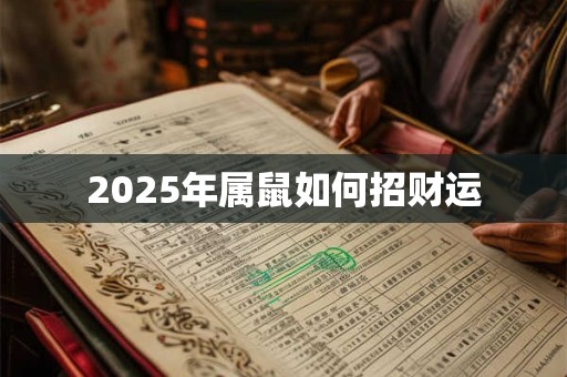 2025年属鼠如何招财运 2025年属鼠如何招财运