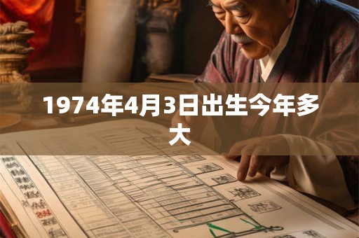 1974年4月3日出生今年多大 1974年4月3日出生今年多大