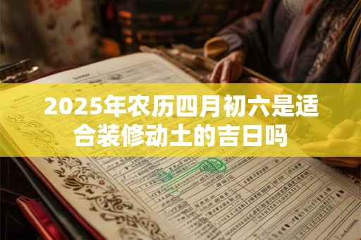 2025年农历四月初六是适合装修动土的吉日吗 2025年农历四月初六是适合装修动土的吉日吗