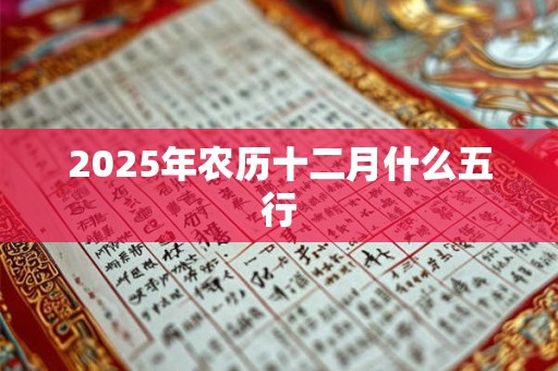 2025年农历十二月什么五行 2025年农历十二月什么五行