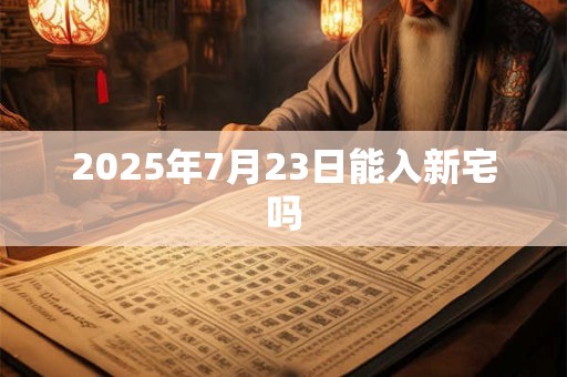 2025年7月23日能入新宅吗 2025年7月23日能入新宅吗