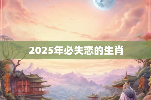2025年必失恋的生肖 2025年必失恋的生肖