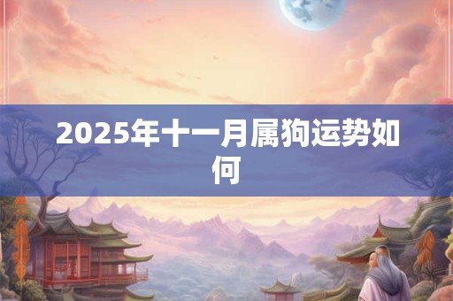2025年十一月属狗运势如何 2025年十一月属狗运势如何