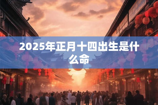 2025年正月十四出生是什么命 2025年正月十四出生是什么命