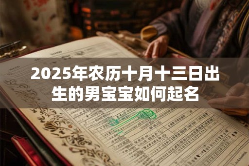 2025年农历十月十三日出生的男宝宝如何起名