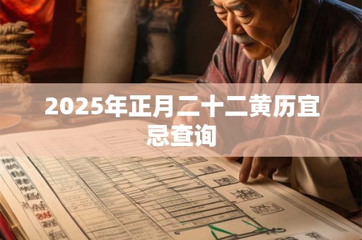 2025年正月二十二黄历宜忌查询 2025年正月二十二黄历宜忌查询