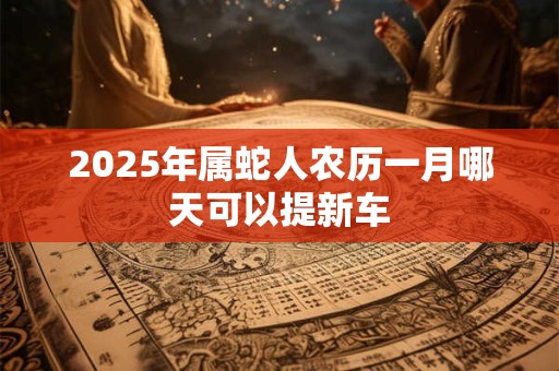 2025年属蛇人农历一月哪天可以提新车 2025年属蛇人农历一月哪天可以提新车