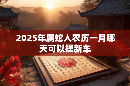 2025年属蛇人农历一月哪天可以提新车
