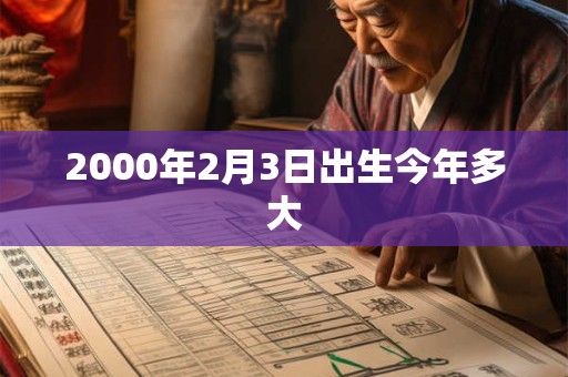 2000年2月3日出生今年多大
