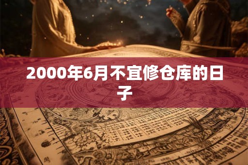 2000年6月不宜修仓库的日子 2000年6月不宜修仓库的日子