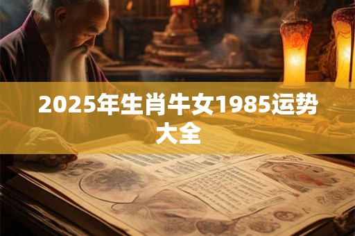 2025年生肖牛女1985运势大全 2025年生肖牛女1985运势大全