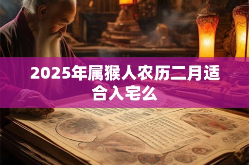 2025年属猴人农历二月适合入宅么 2025年属猴人农历二月适合入宅么