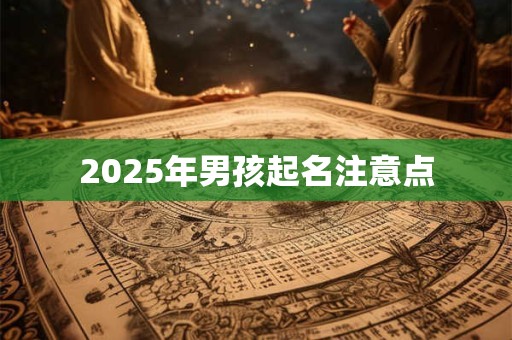 2025年男孩起名注意点 2025年男孩起名注意点