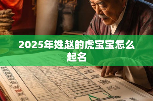 2025年姓赵的虎宝宝怎么起名 2025年姓赵的虎宝宝怎么起名