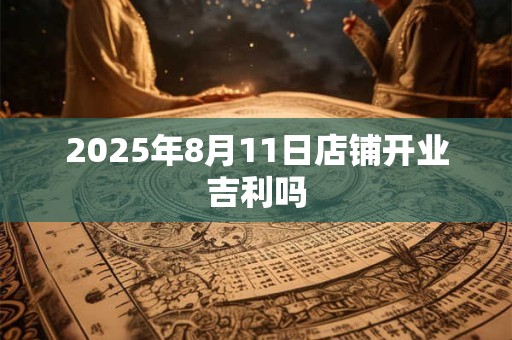 2025年8月11日店铺开业吉利吗 2025年8月11日店铺开业吉利吗