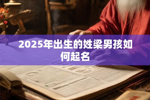 2025年出生的姓梁男孩如何起名 2025年出生的姓梁男孩如何起名