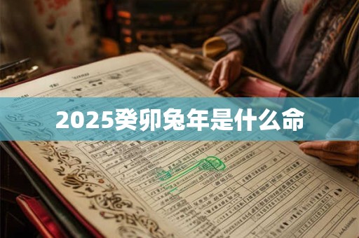2025癸卯兔年是什么命