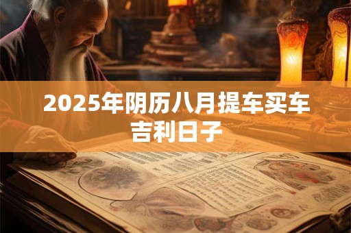 2025年阴历八月提车买车吉利日子 2025年阴历八月提车买车吉利日子