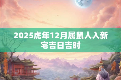 2026虎年12月属鼠人入新宅吉日吉时