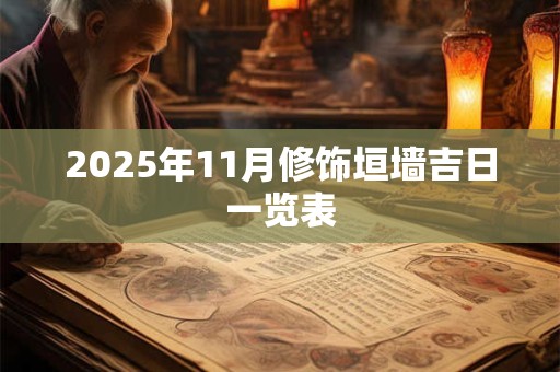 2025年11月修饰垣墙吉日一览表 2025年11月修饰垣墙吉日一览表