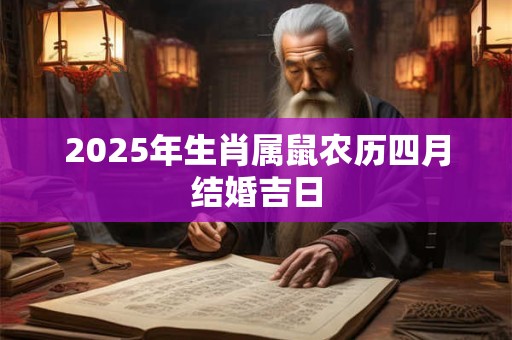 2025年生肖属鼠农历四月结婚吉日 2025年生肖属鼠农历四月结婚吉日