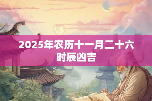 2025年农历十一月二十六时辰凶吉